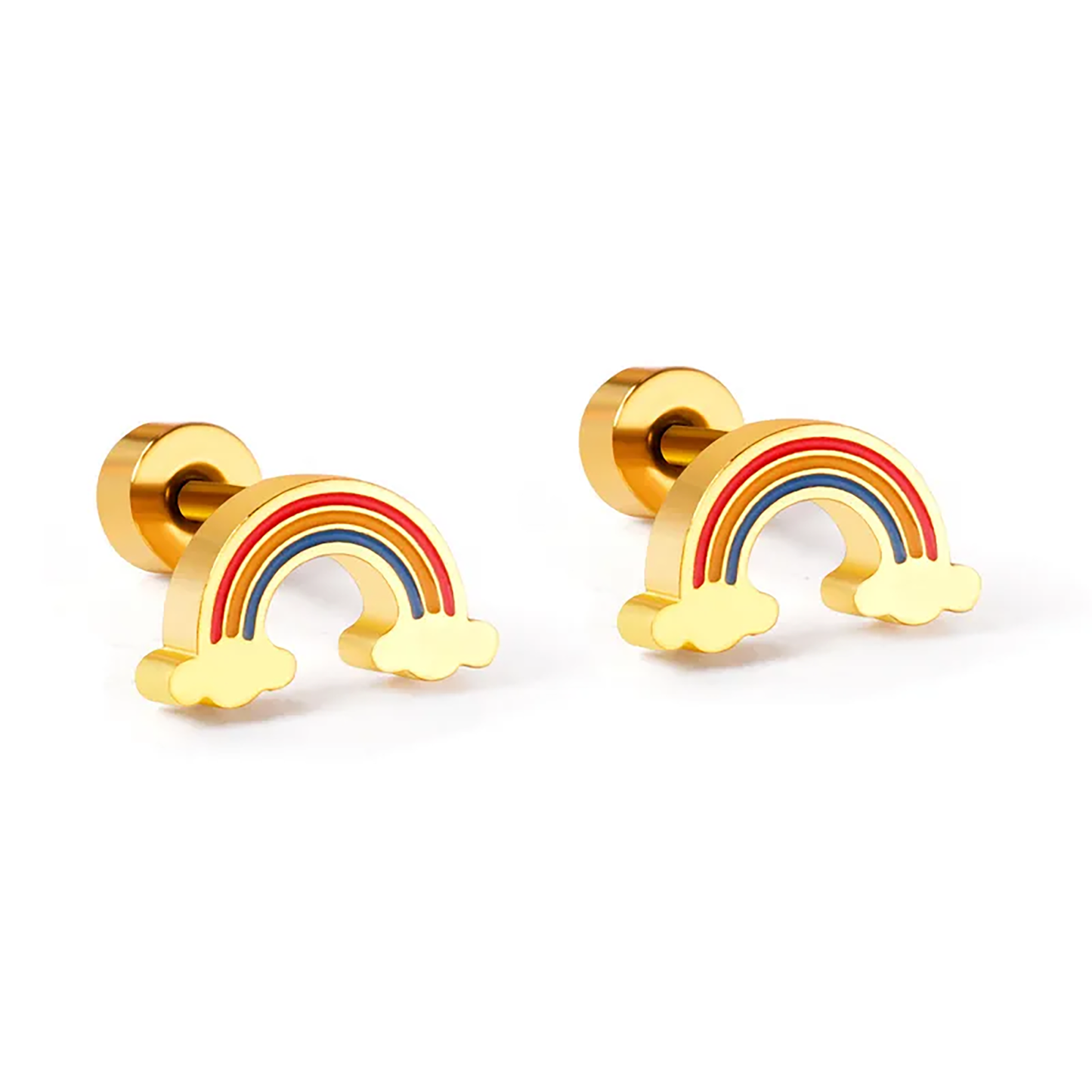 Titanium Screw Back Stud Earrings