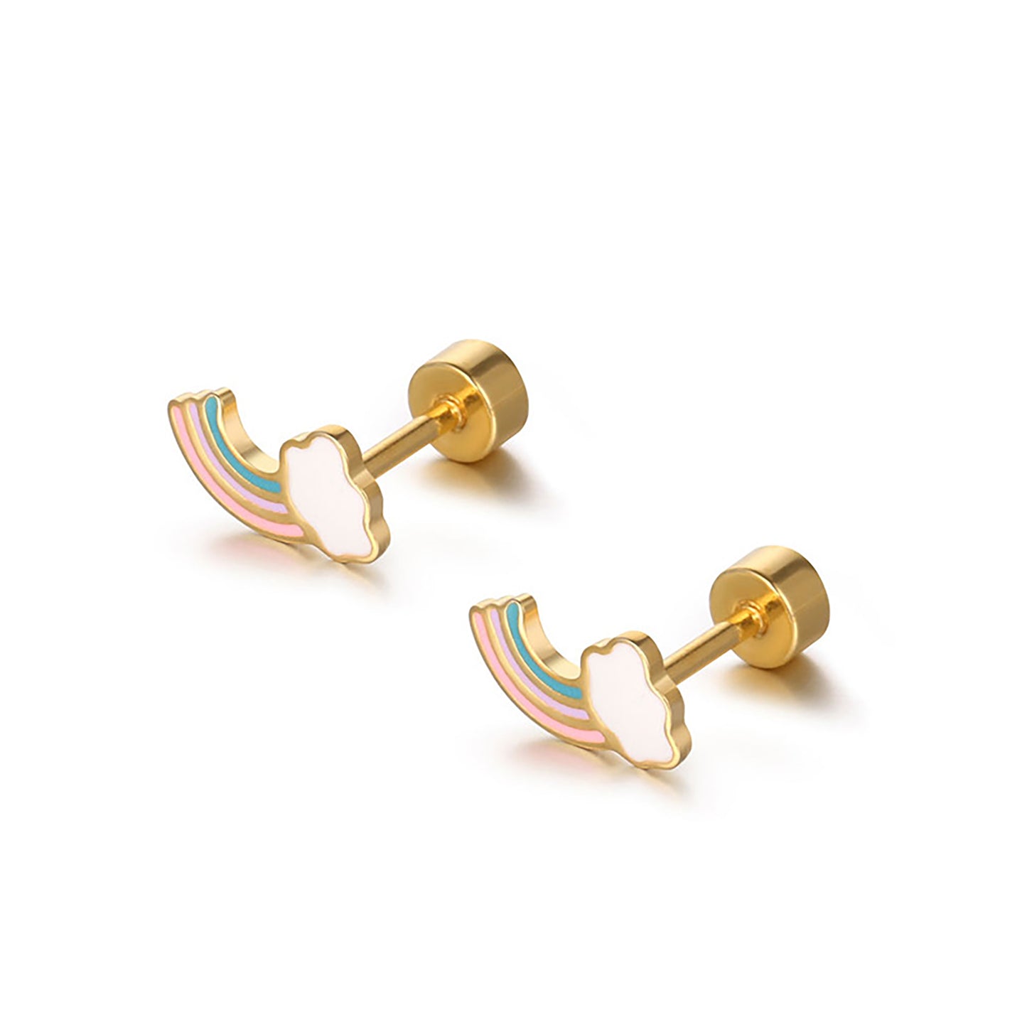 Titanium Screw Back Stud Earrings