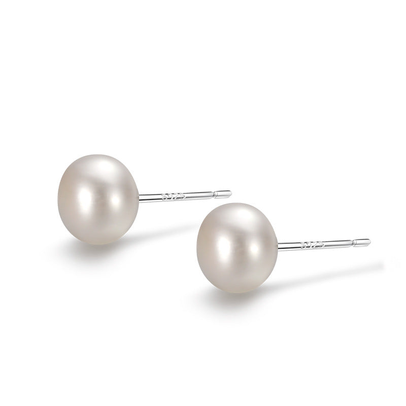 Titanium Freshwater Real pearl Stud Earrings, Non Tarnish Earrings, Implant Grade