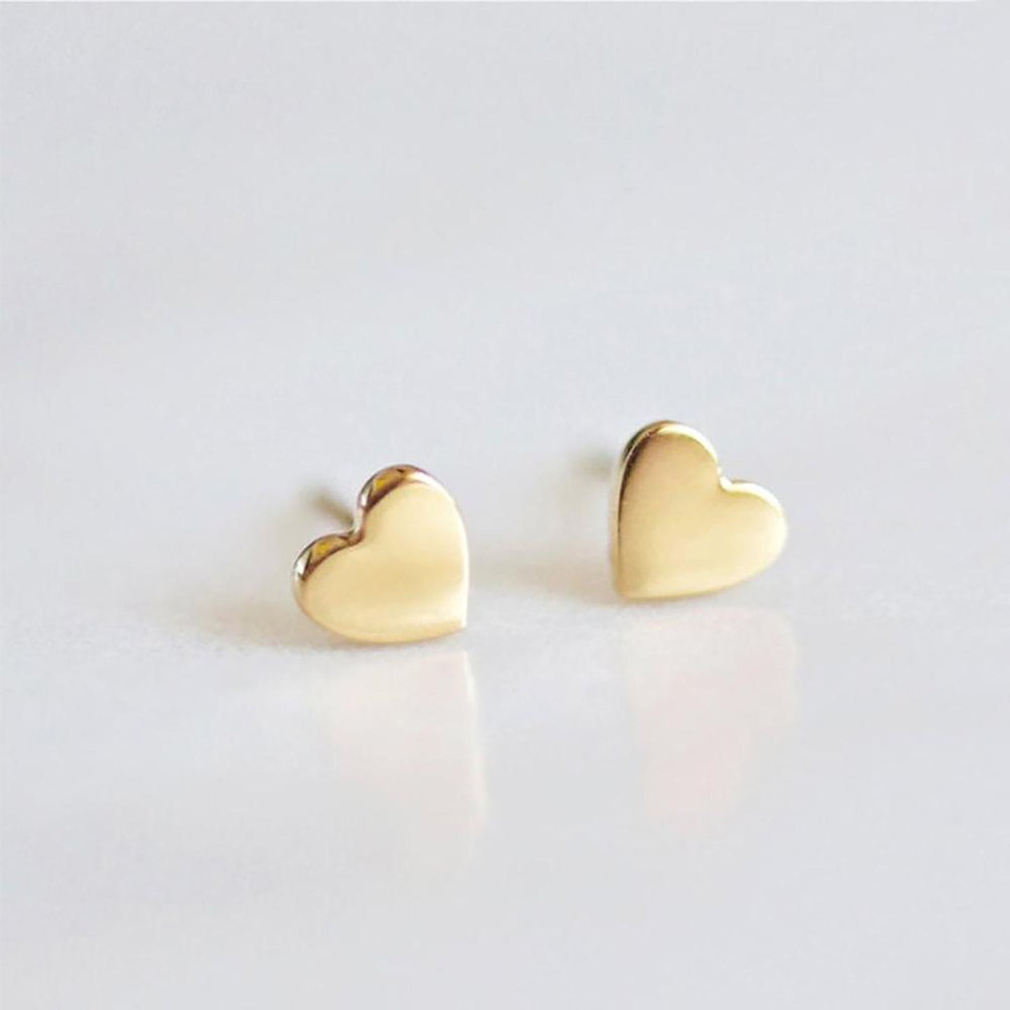 Titanium Heart Tiny Stud Earrings, Non Tarnish Earrings, Implant Grade Titanium Waterproof Earrings, Vintage Earrings, Minimal Earrings