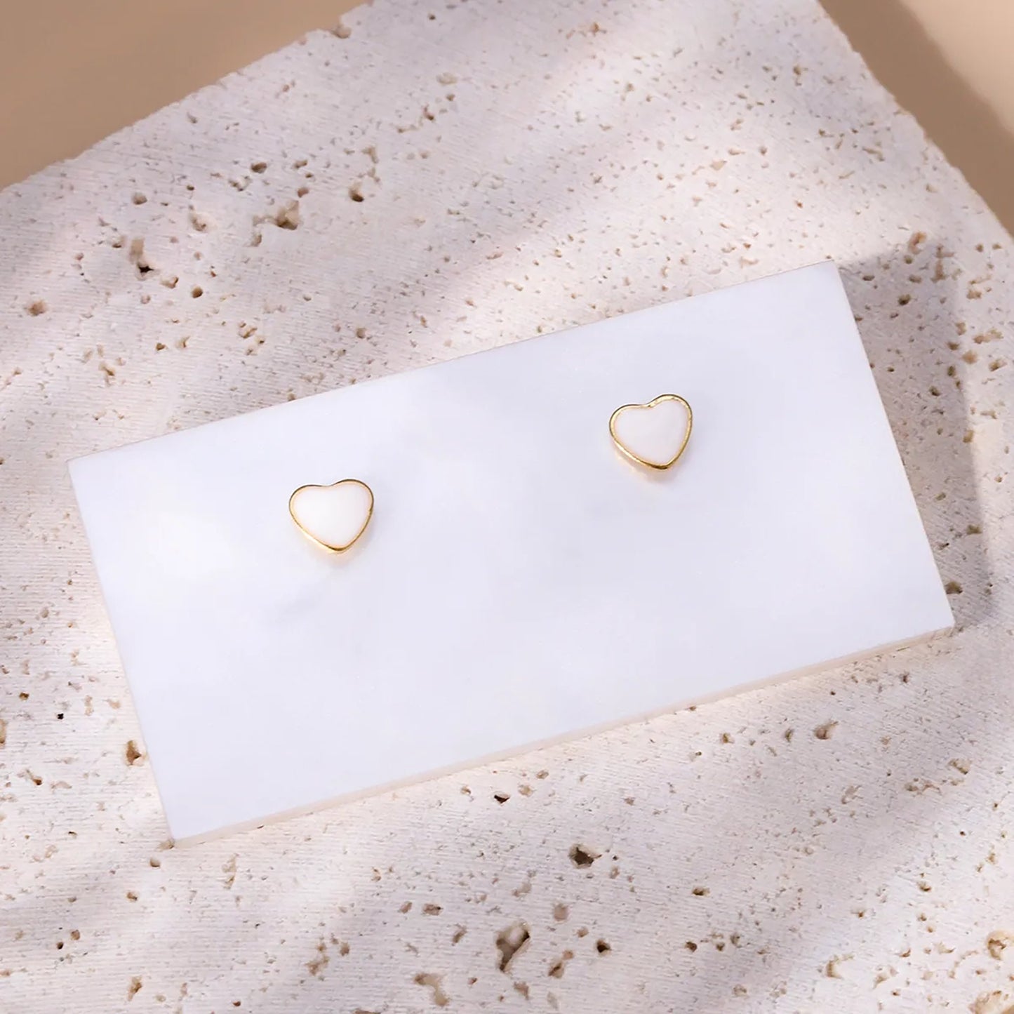 Titanium Heart Stud Earrings, Non Tarnish Earrings, Implant Grade Titanium Waterproof Earrings, Vintage Style Earrings, Minimal Earrings