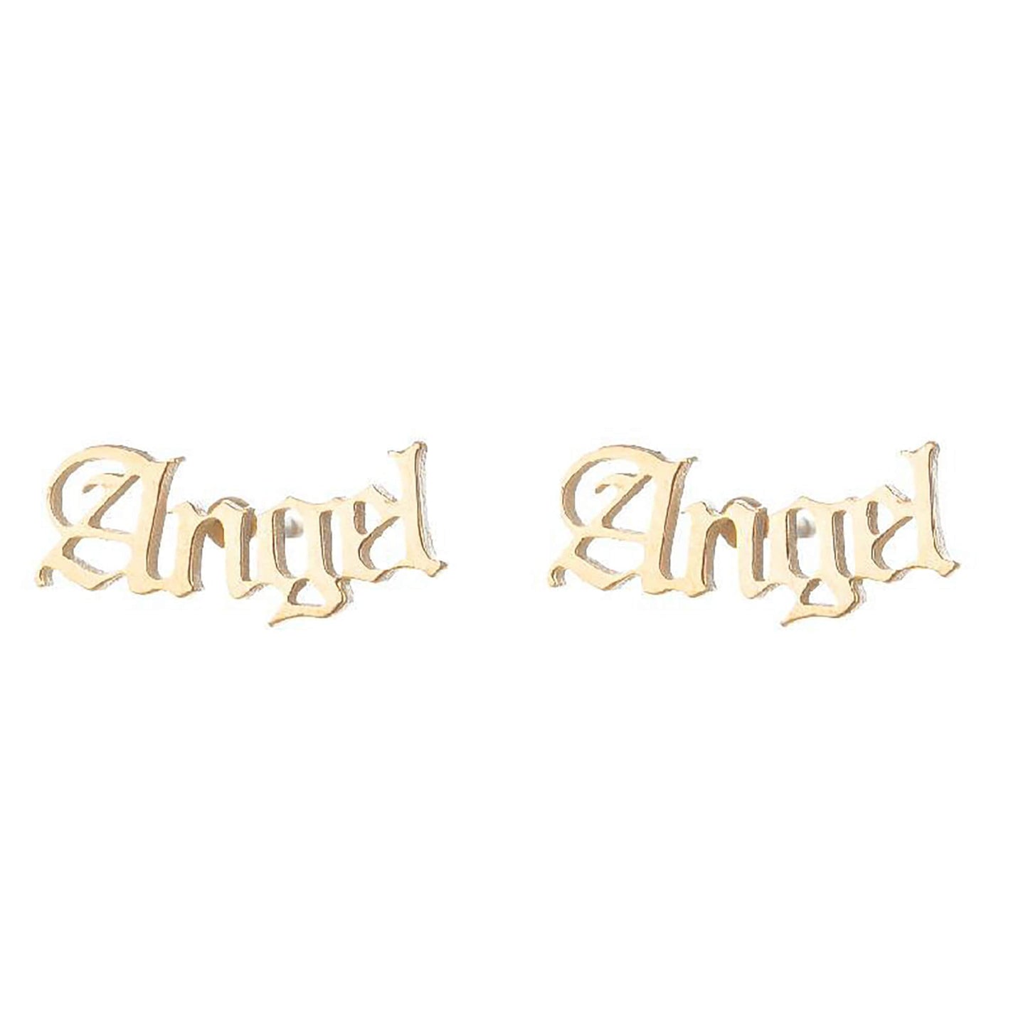 Titanium Angel Stud Earrings, Non Tarnish, Butterfly push back, Hypoallergenic, Implant Grade Waterproof Earrings, Minimalist, Fruit