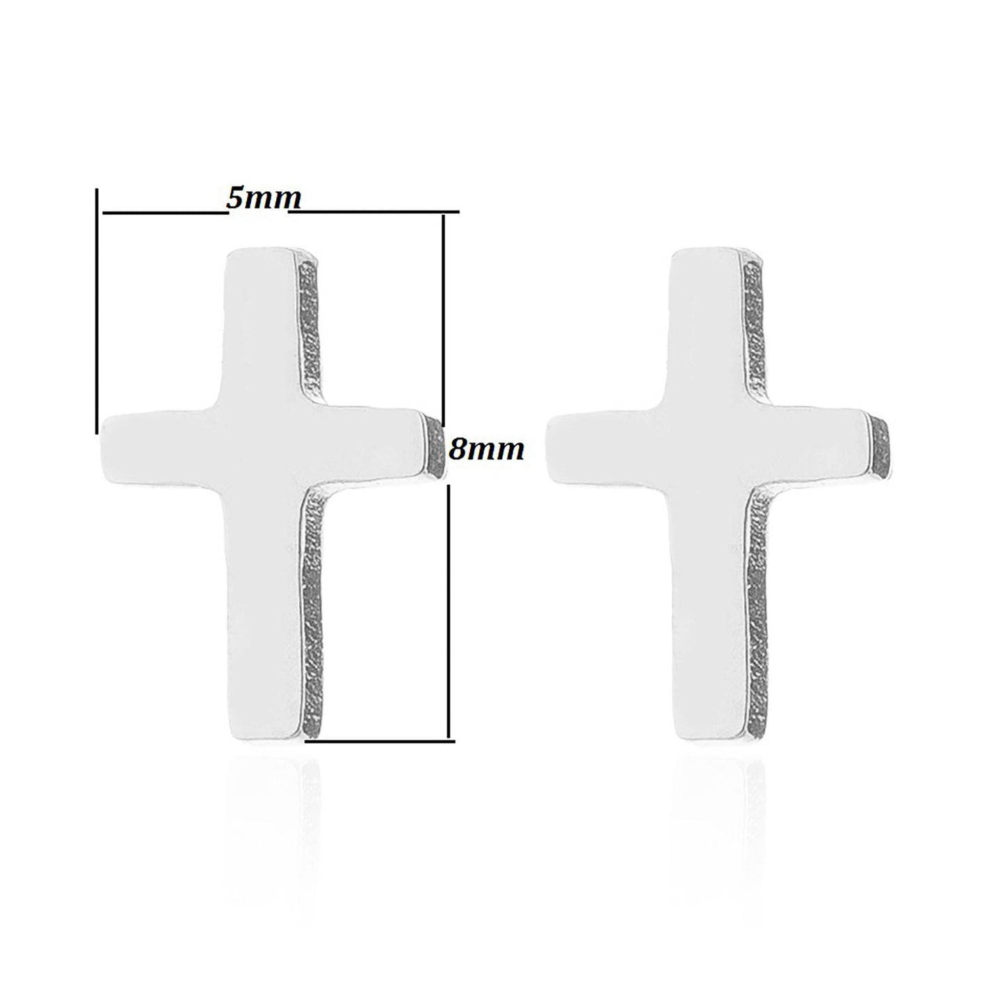 Titanium Cross Stud Earrings, Non Tarnish Earrings, Implant Grade Titanium Waterproof Earrings, Vintage Style Earrings, Minimal Earrings