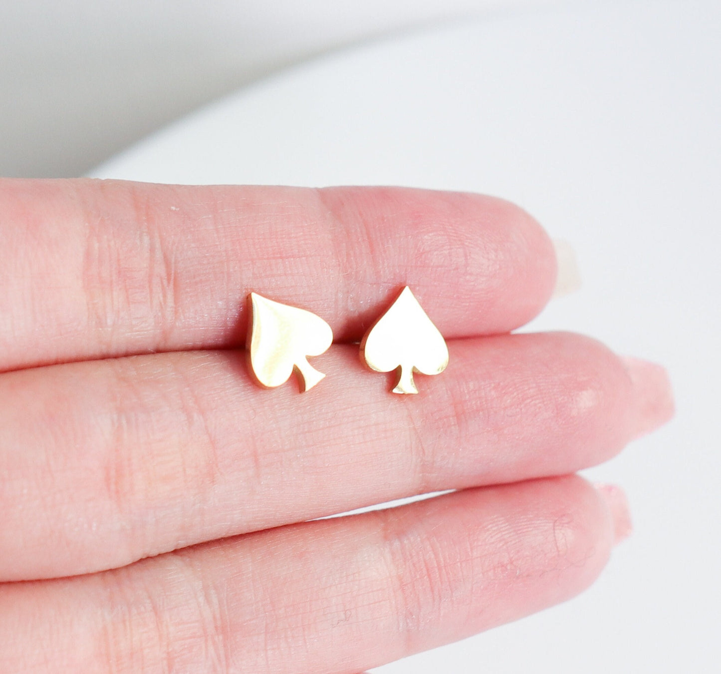 Titanium Space Card Stud Earrings