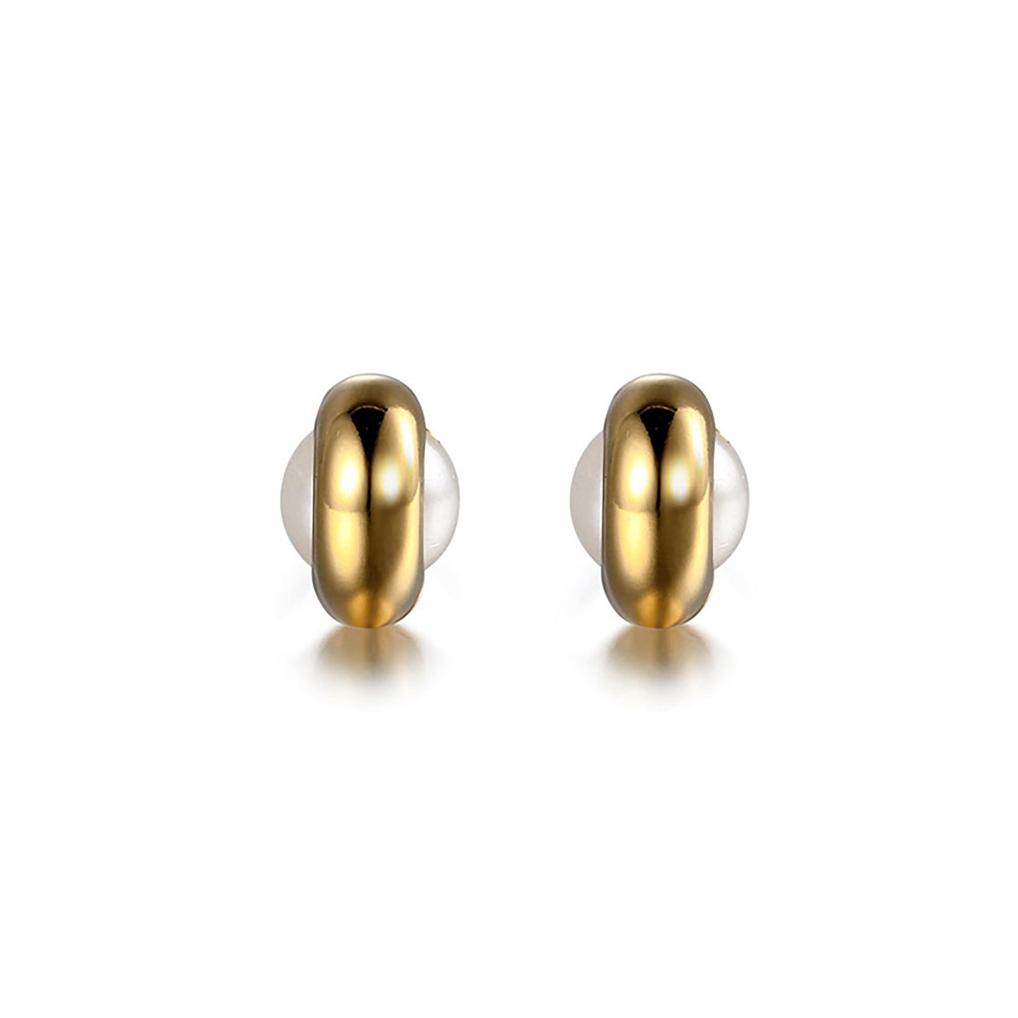 Titanium Pearl Stud Earrings, Non Tarnish Earrings, Implant Grade Titanium Waterproof Earrings, Vintage Style Earrings, Minimal Earrings