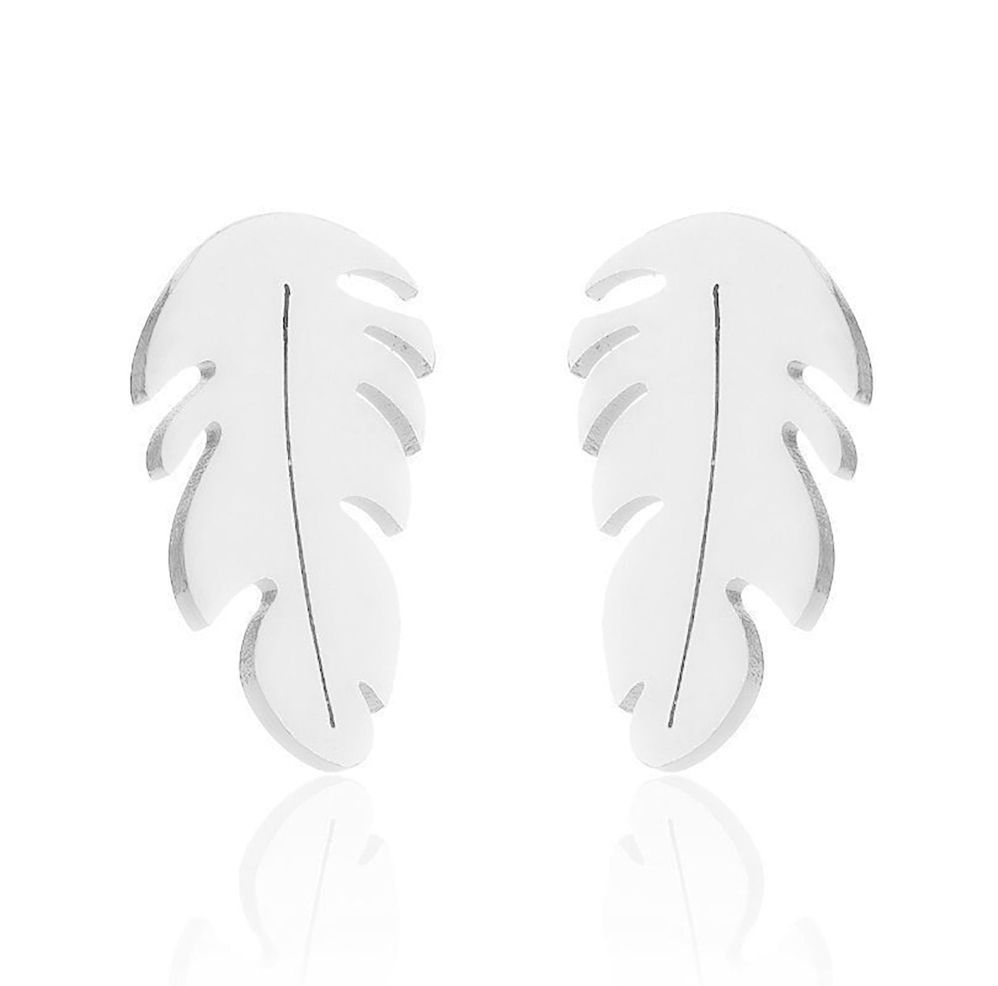Titanium Leaf Stud Earrings, Non Tarnish, Butterfly push back, Hypoallergenic, Implant Grade Waterproof Earrings, Minimalist, Fruit