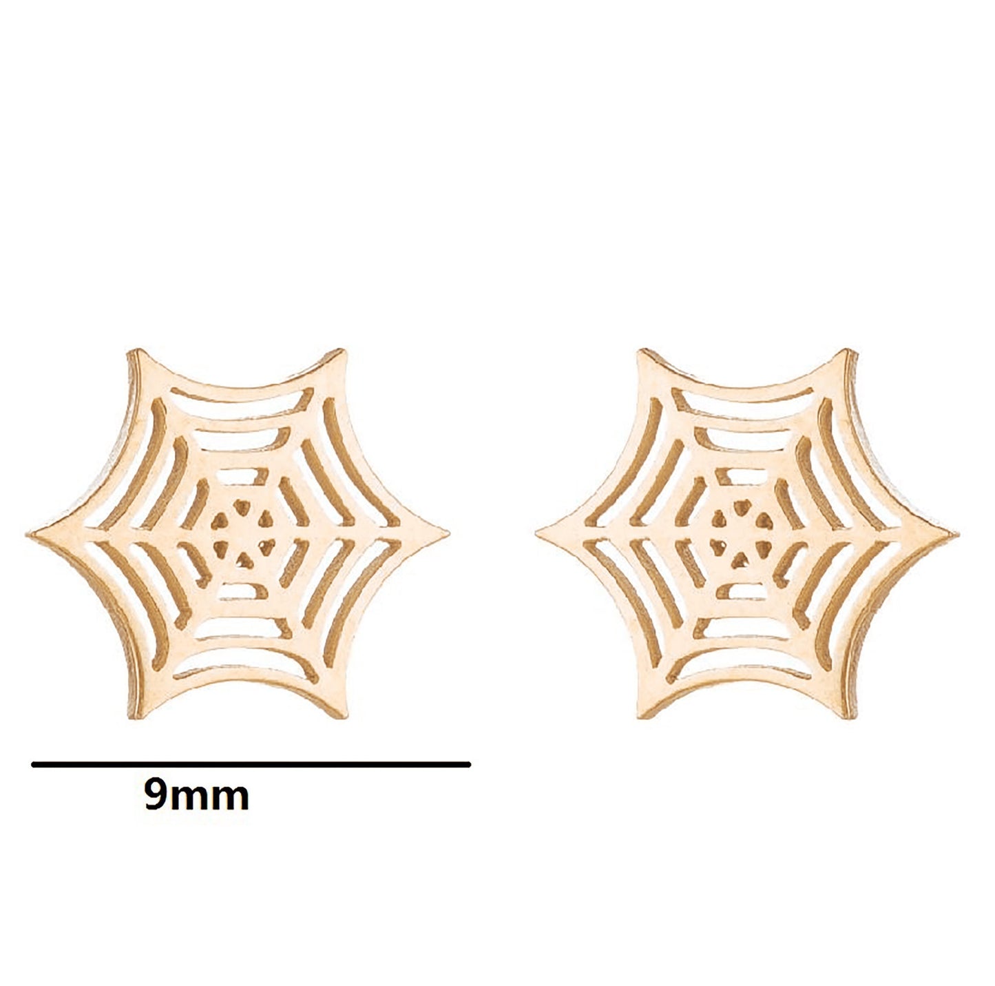 Titanium Spider Web Stud Earrings, Non Tarnish Earrings, Implant Grade Titanium Waterproof Earrings, Vintage Style Earrings