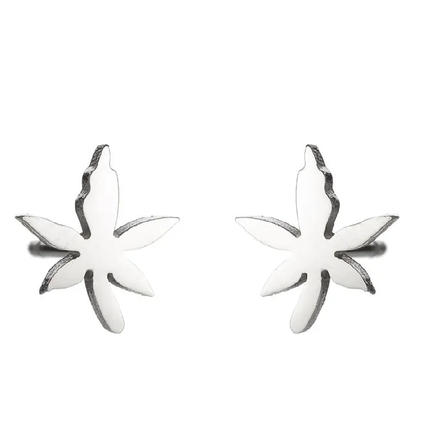 Titanium Tiny Marble Leaf Stud Earrings, Non Tarnish, stud earring, Hypoallergenic, Implant Grade Waterproof Earrings, Minimal Earrings