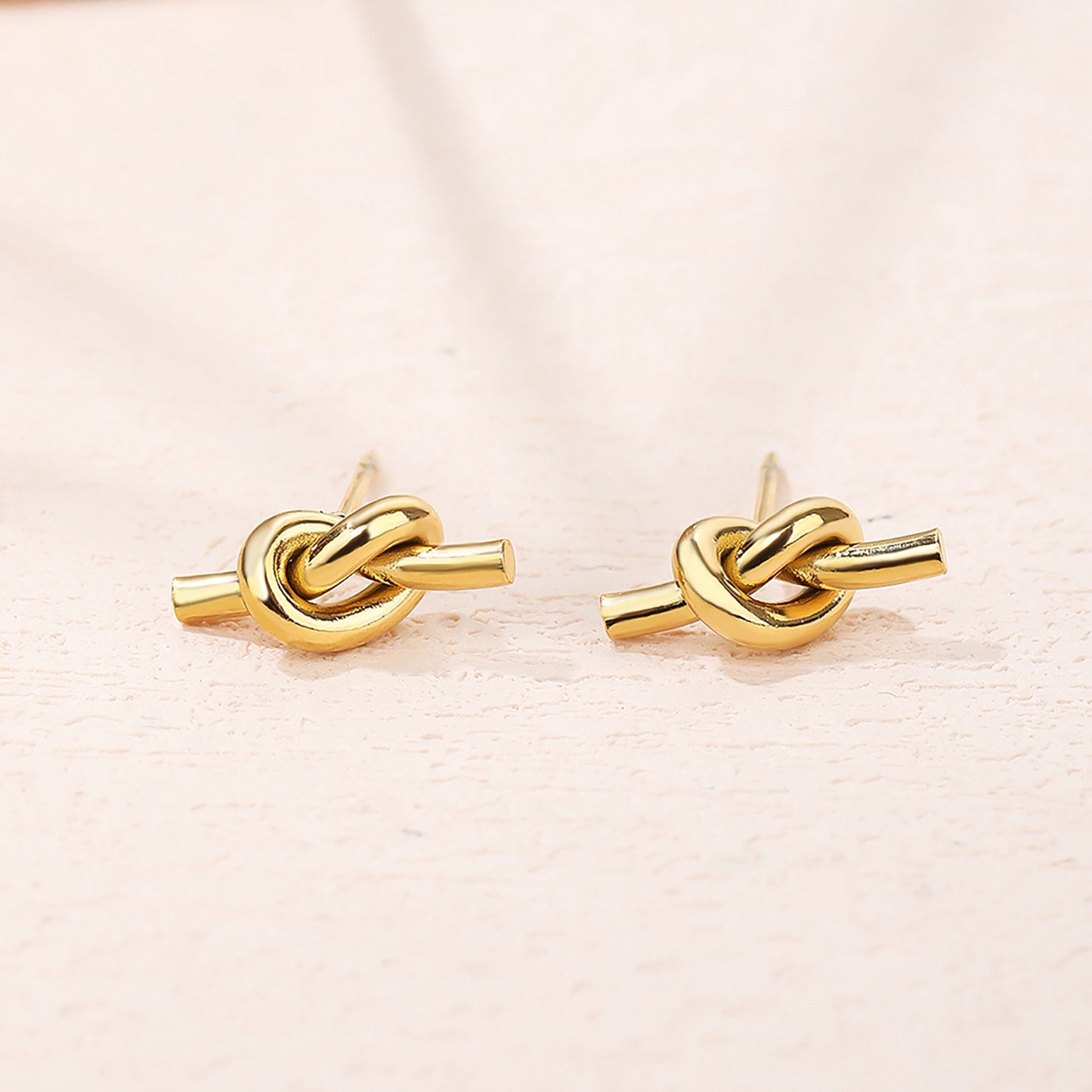 Titanium Knot Stud Earrings, Non Tarnish Earrings, Implant Grade Titanium Waterproof Earrings, Vintage Style Earrings, Minimal Earrings