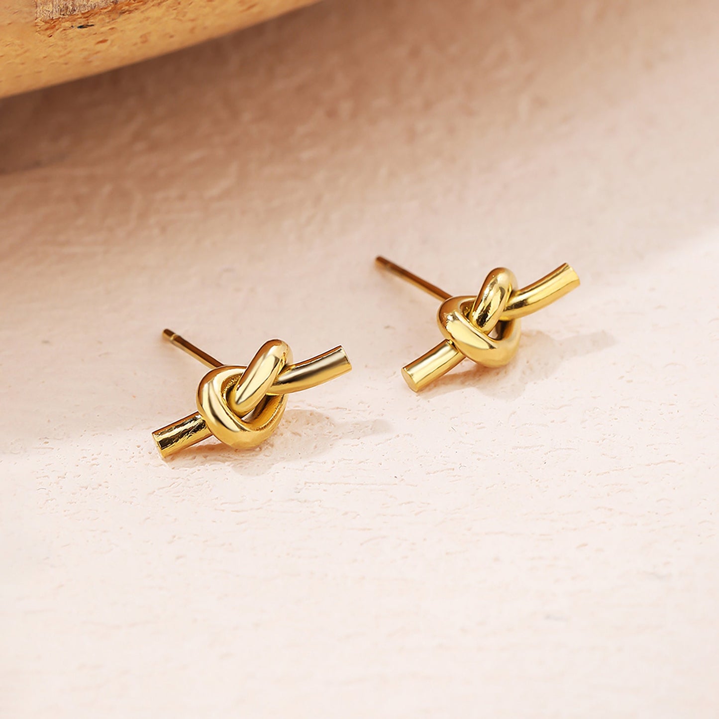 Titanium Knot Stud Earrings, Non Tarnish Earrings, Implant Grade Titanium Waterproof Earrings, Vintage Style Earrings, Minimal Earrings