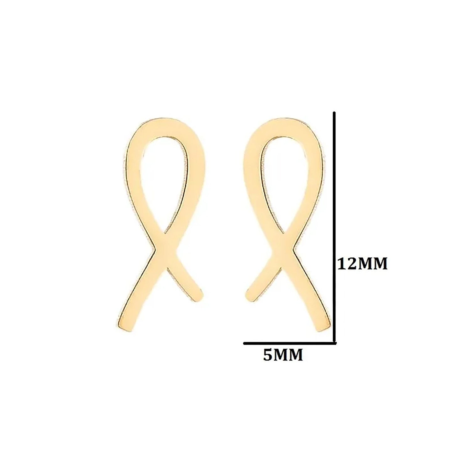 Titanium Cancer Awareness Stud Earrings, Non Tarnish Earrings, Implant Grade Titanium Waterproof Earrings, Vintage Style Earrings, Minimal