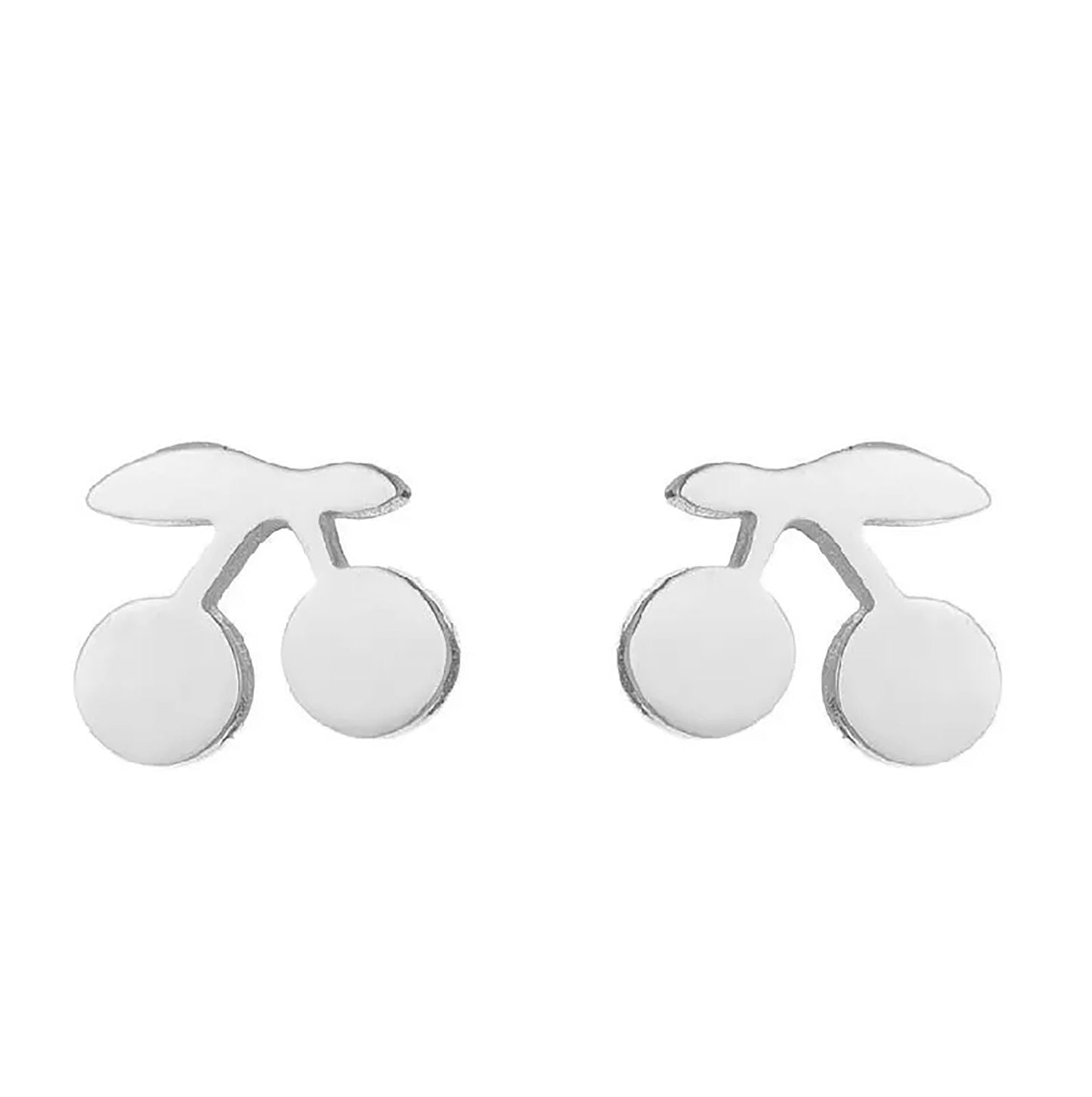 Titanium Cherries Earrings, Non Tarnish Earrings, Implant Grade Titanium Waterproof Earrings, Vintage Style Earrings, Minimal Earrings