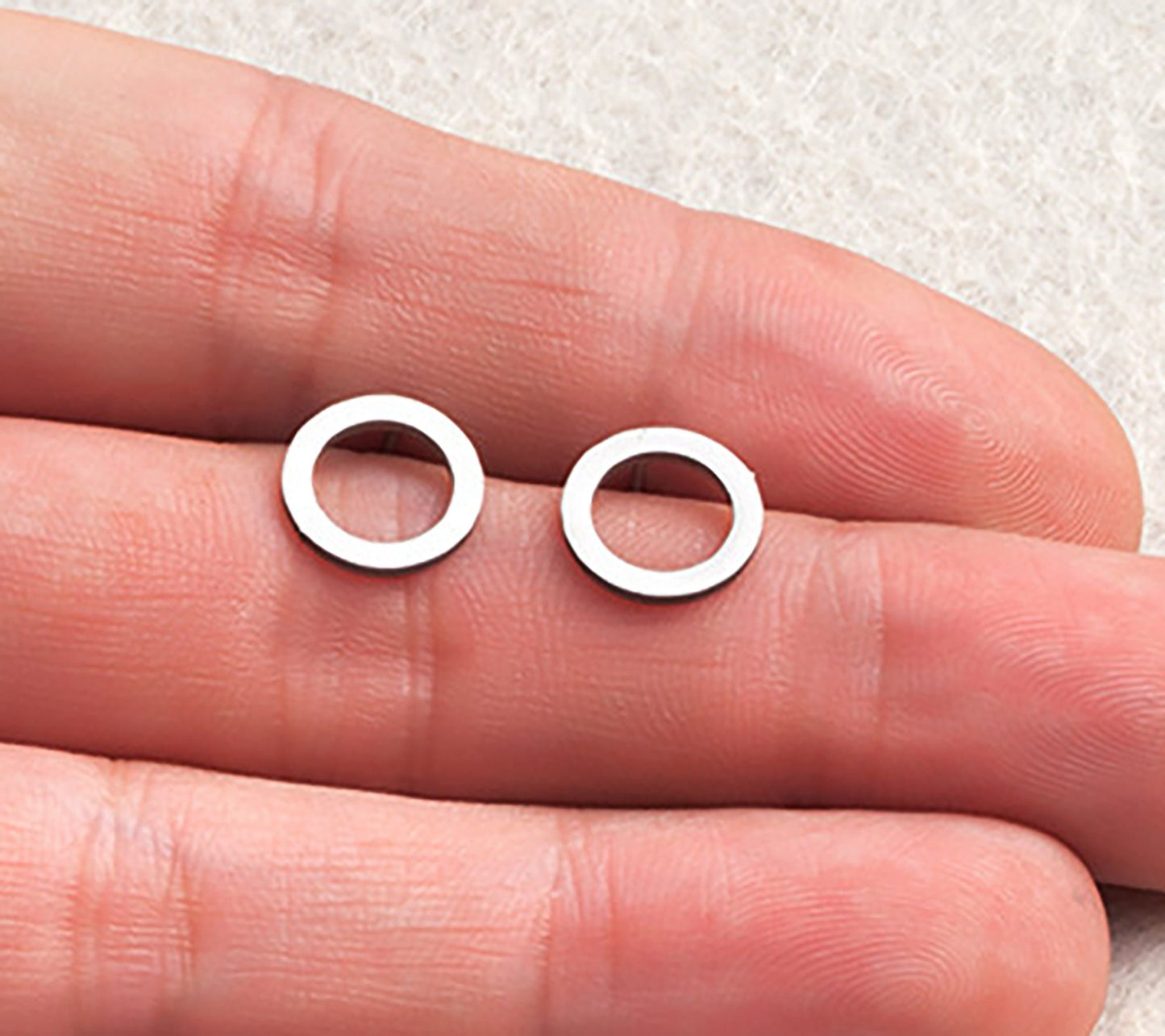 Titanium Round Stud Earrings, Non Tarnish Earrings, Implant Grade Titanium Waterproof Earrings, Vintage Style Earrings, Minimal Earrings