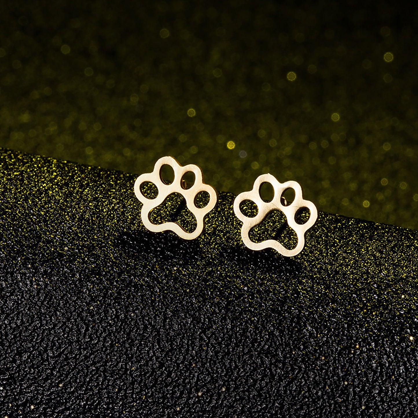 Titanium PAW Stud Earrings, Non Tarnish Earrings, Implant Grade Titanium Waterproof Earrings, Vintage Style Earrings, Minimal Earrings