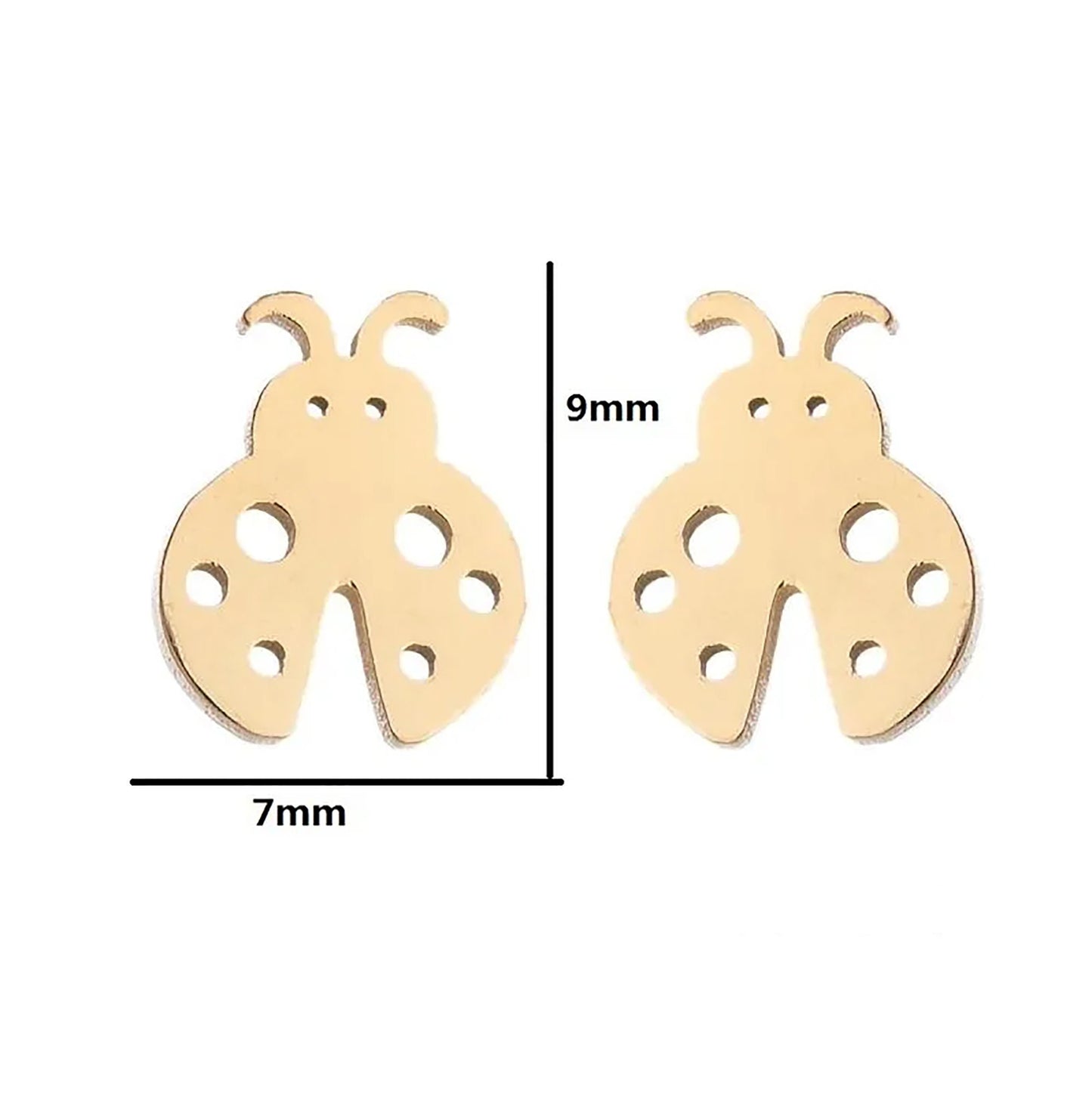 Titanium Animal Stud Earrings, Non Tarnish Earrings, Implant Grade Titanium Waterproof Earrings, Vintage Style Earrings, Minimal Earrings