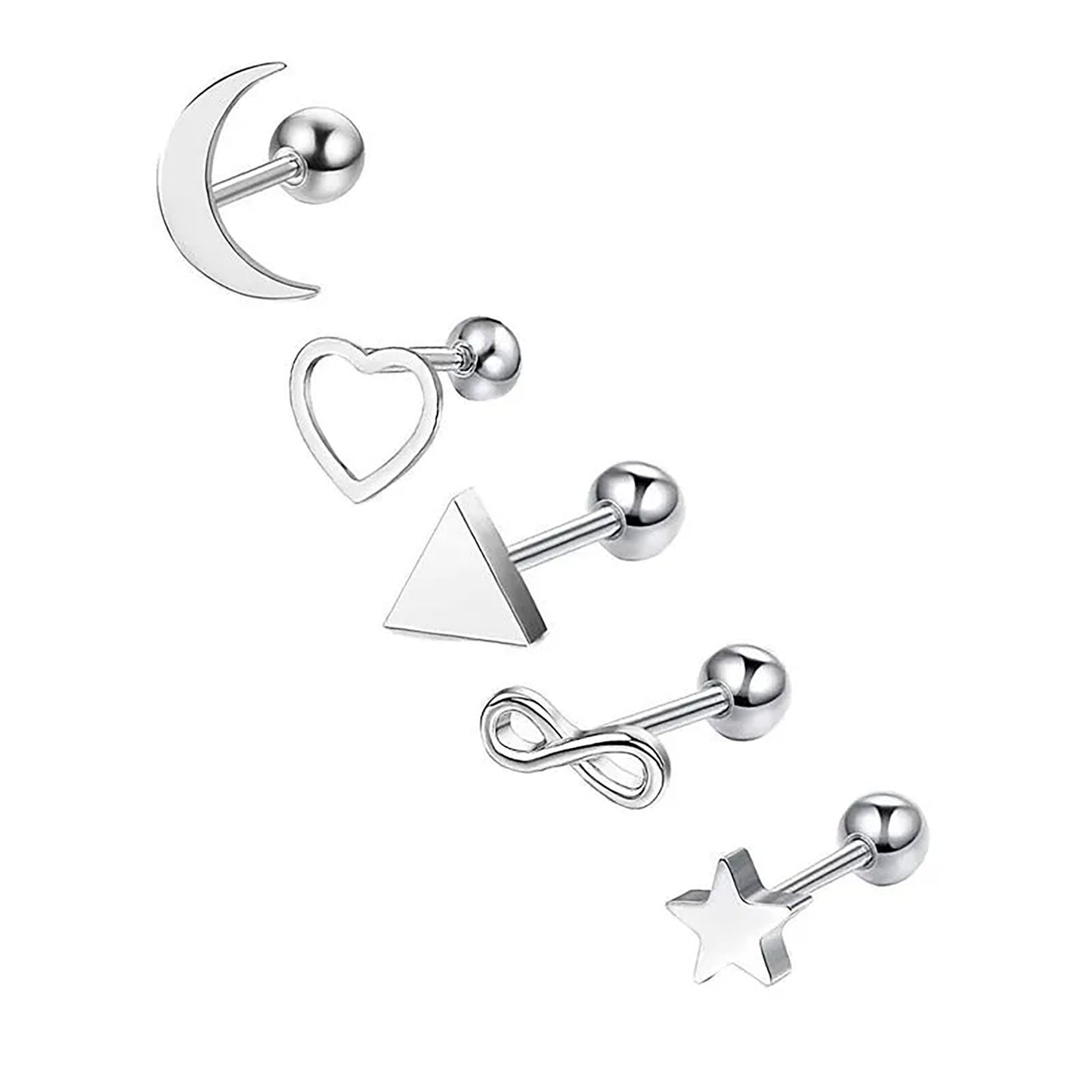 Titanium Stud Set Screw Back Earrings, Non Tarnish, Implant Grade Titanium Waterproof Earrings, Vintage Style Earrings, Minimalist