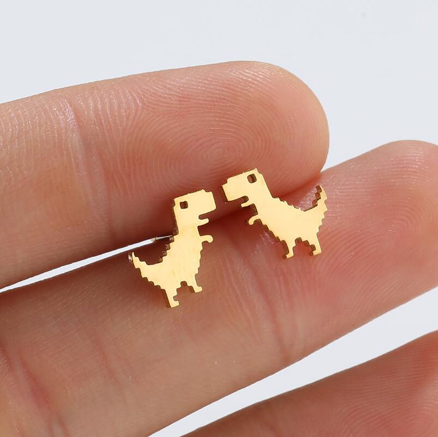 Titanium Animal Stud Earrings, Non Tarnish Earrings, Implant Grade Titanium Waterproof Earrings, Vintage Style Earrings, Minimal Earrings