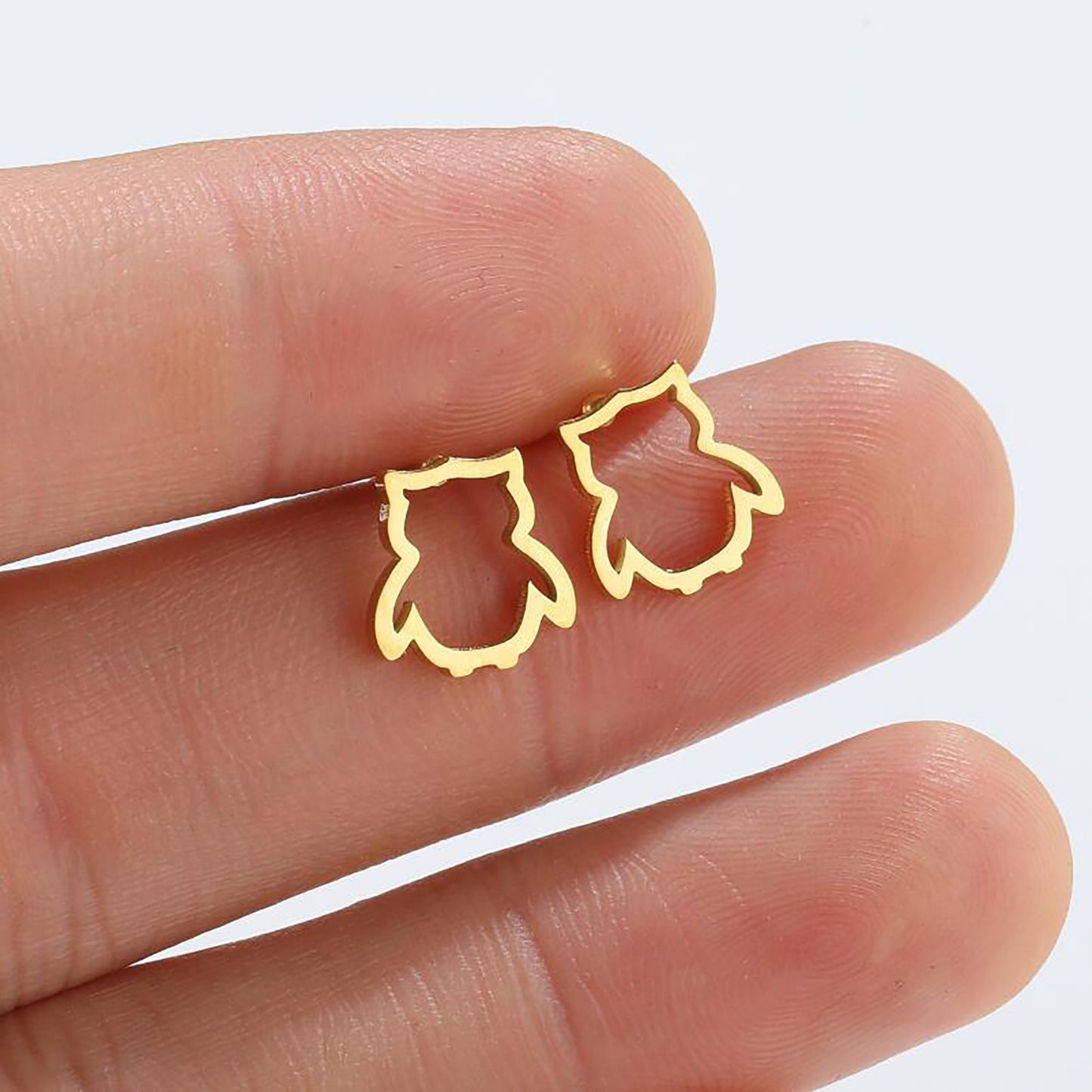 Titanium Animal Stud Earrings, Non Tarnish Earrings, Implant Grade Titanium Waterproof Earrings, Vintage Style Earrings, Minimal Earrings