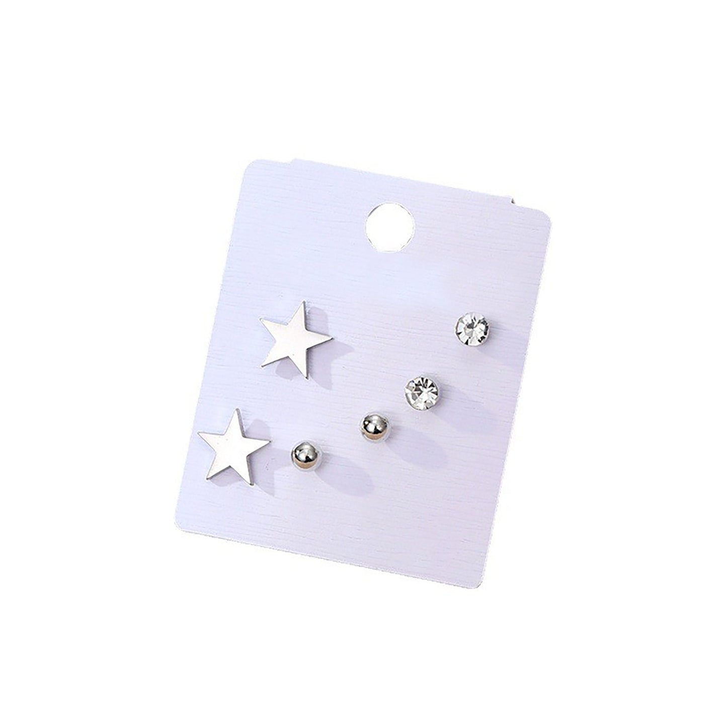 Titanium Star Set Rhinestones Stud Earrings, Non Tarnish Earrings, Implant Grade Titanium Waterproof Earrings, Minimal Earrings