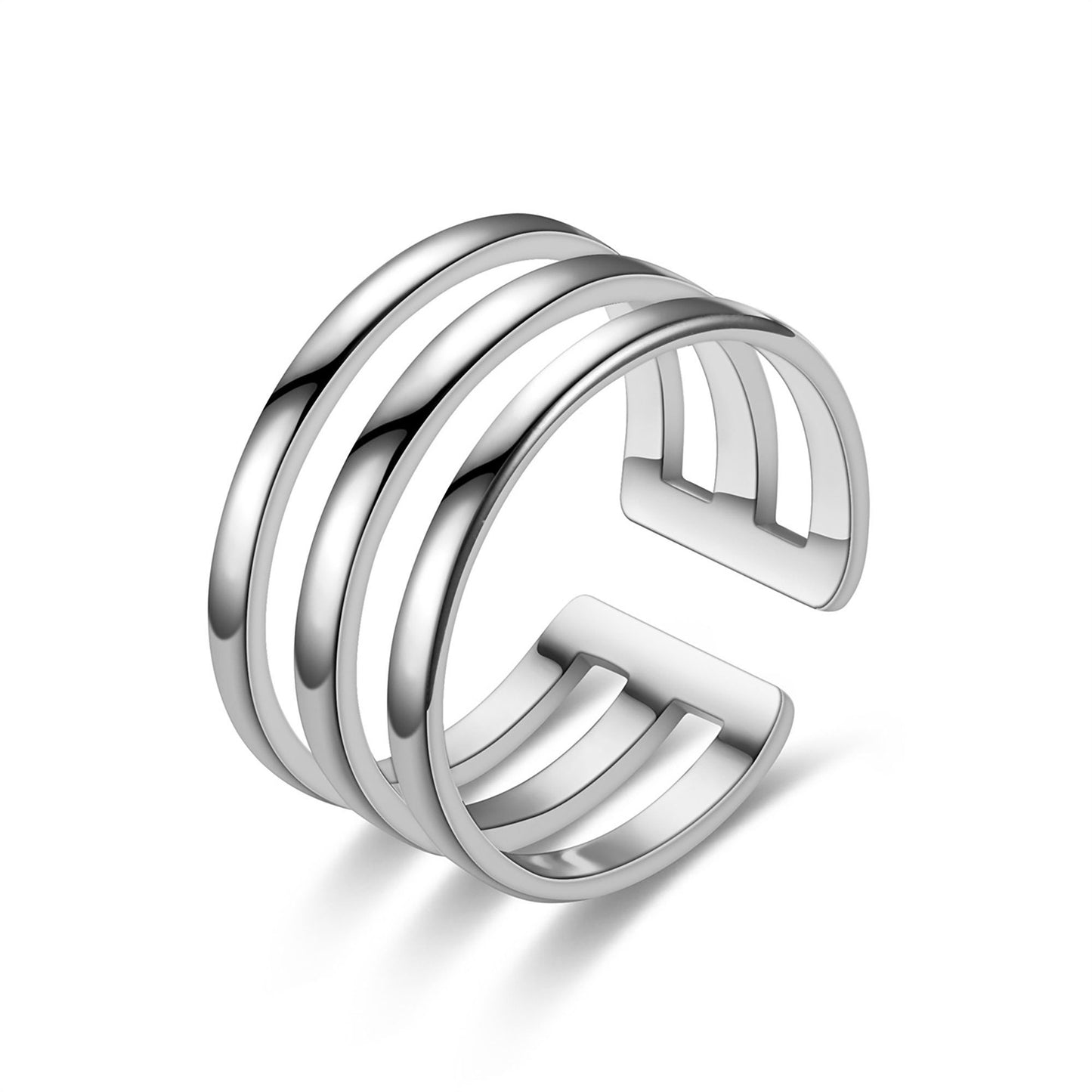 Titanium Adjustable Hollow Couple Ring, Non Tarnish Ring, Men Ring, Waterproof Ring, Stacking Ring,