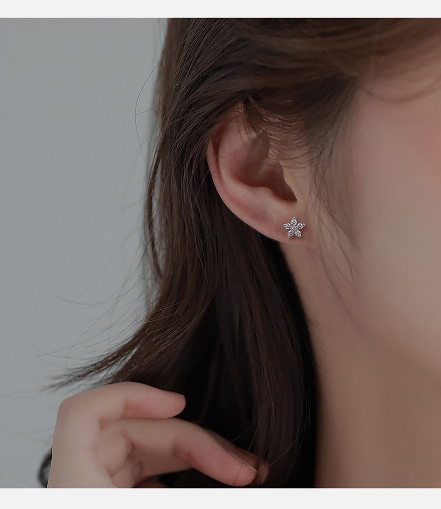 Titanium Zircon Moon Screw Back Stud Earrings, Non Tarnish Earrings, Implant Grade Titanium Waterproof Earrings, Minimal Earrings