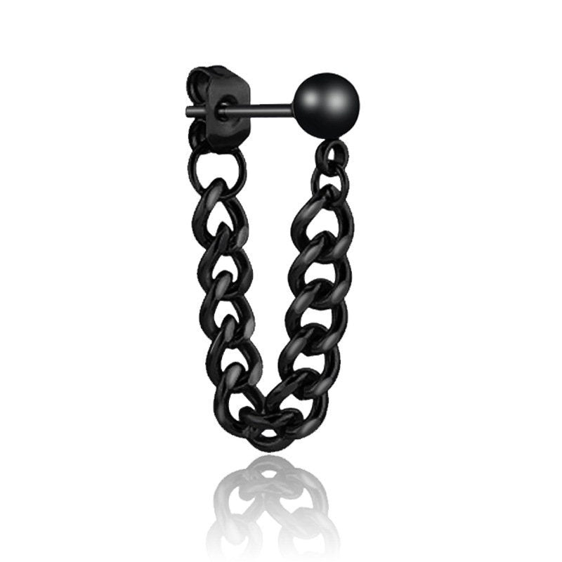 Titanium Back Chain Earrings, Non Tarnish, Implant Grade Titanium Waterproof Earrings, Vintage Style Earrings, Minimalist