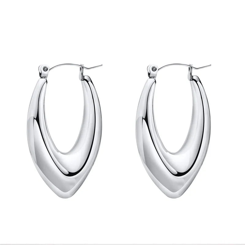 Titanium Pointy Hoop Earrings, Non Tarnish Earrings, Implant Grade