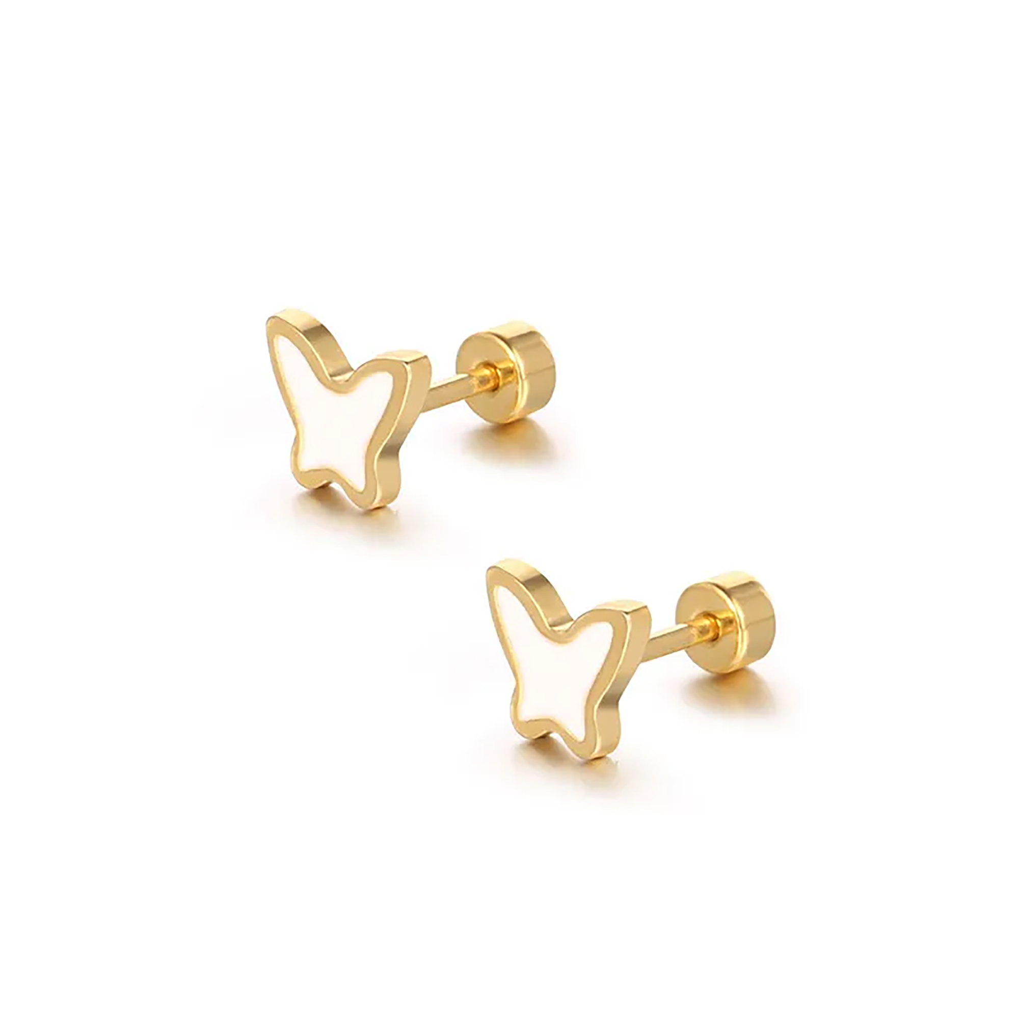 Bullion Gold Precious Gold Titanium Stud Earrings | Rivers Australia