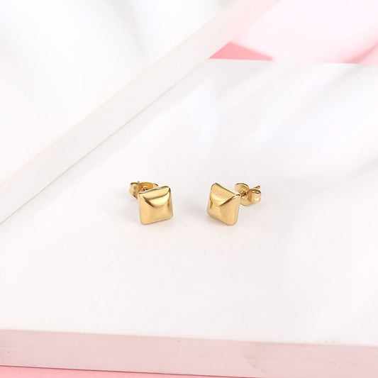 Titanium Square Stud Earrings, Non Tarnish, stud earring, Hypoallergenic, Implant Grade Waterproof Earrings, Minimal Earrings