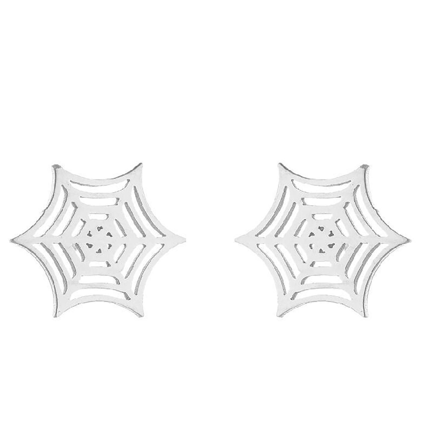 Titanium Spider Web Stud Earrings, Non Tarnish Earrings, Implant Grade Titanium Waterproof Earrings, Vintage Style Earrings
