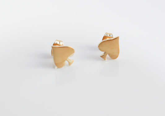 Titanium Space Card Stud Earrings