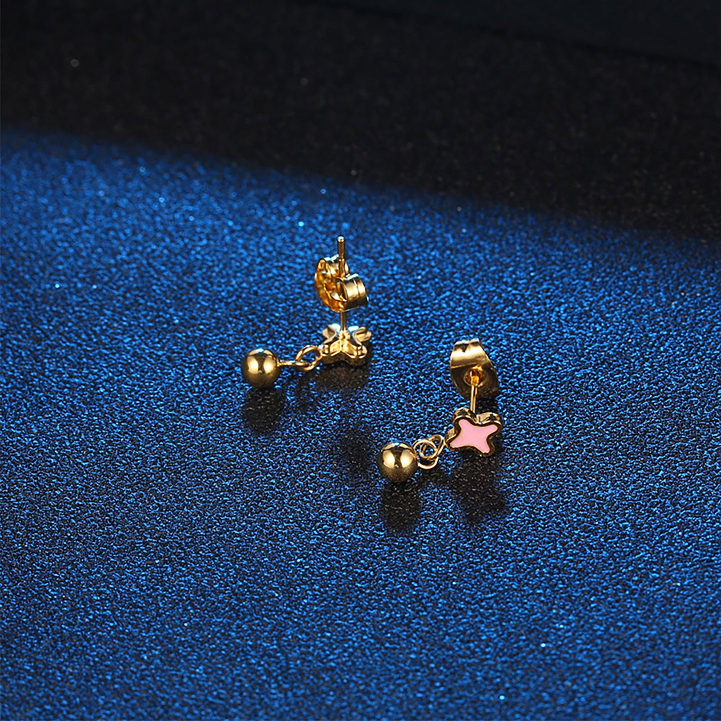 Titanium Star Drop Stud Earrings, Non Tarnish Earrings, Implant Grade Titanium Waterproof Earrings, Vintage Style Earrings, Minimal Earrings