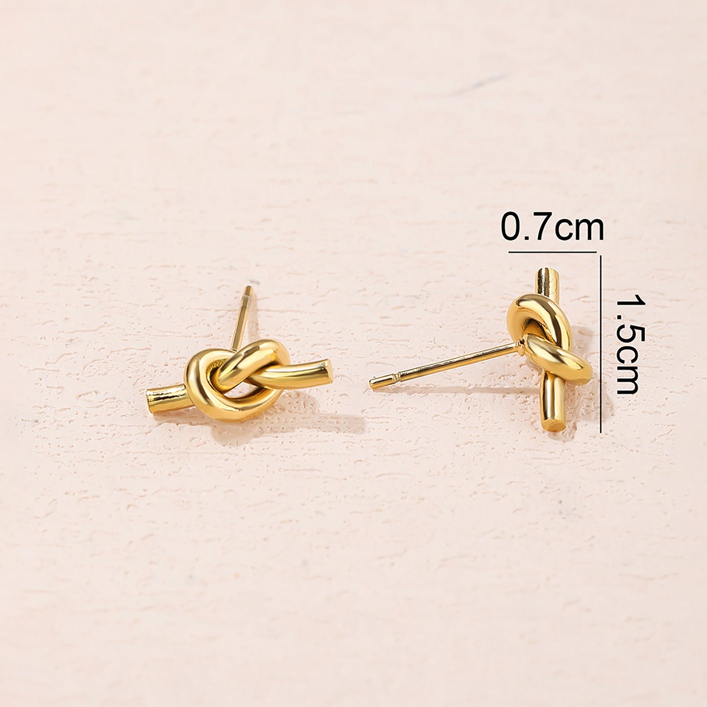 Titanium Knot Stud Earrings, Non Tarnish Earrings, Implant Grade Titanium Waterproof Earrings, Vintage Style Earrings, Minimal Earrings