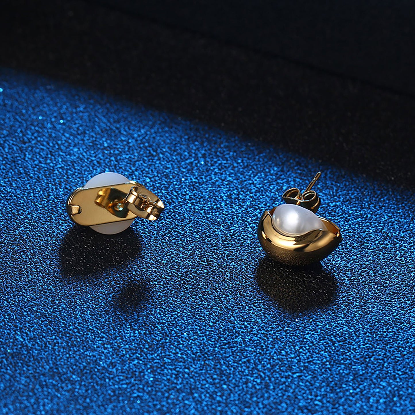 Titanium Pearl Stud Earrings, Non Tarnish Earrings, Implant Grade Titanium Waterproof Earrings, Vintage Style Earrings, Minimal Earrings