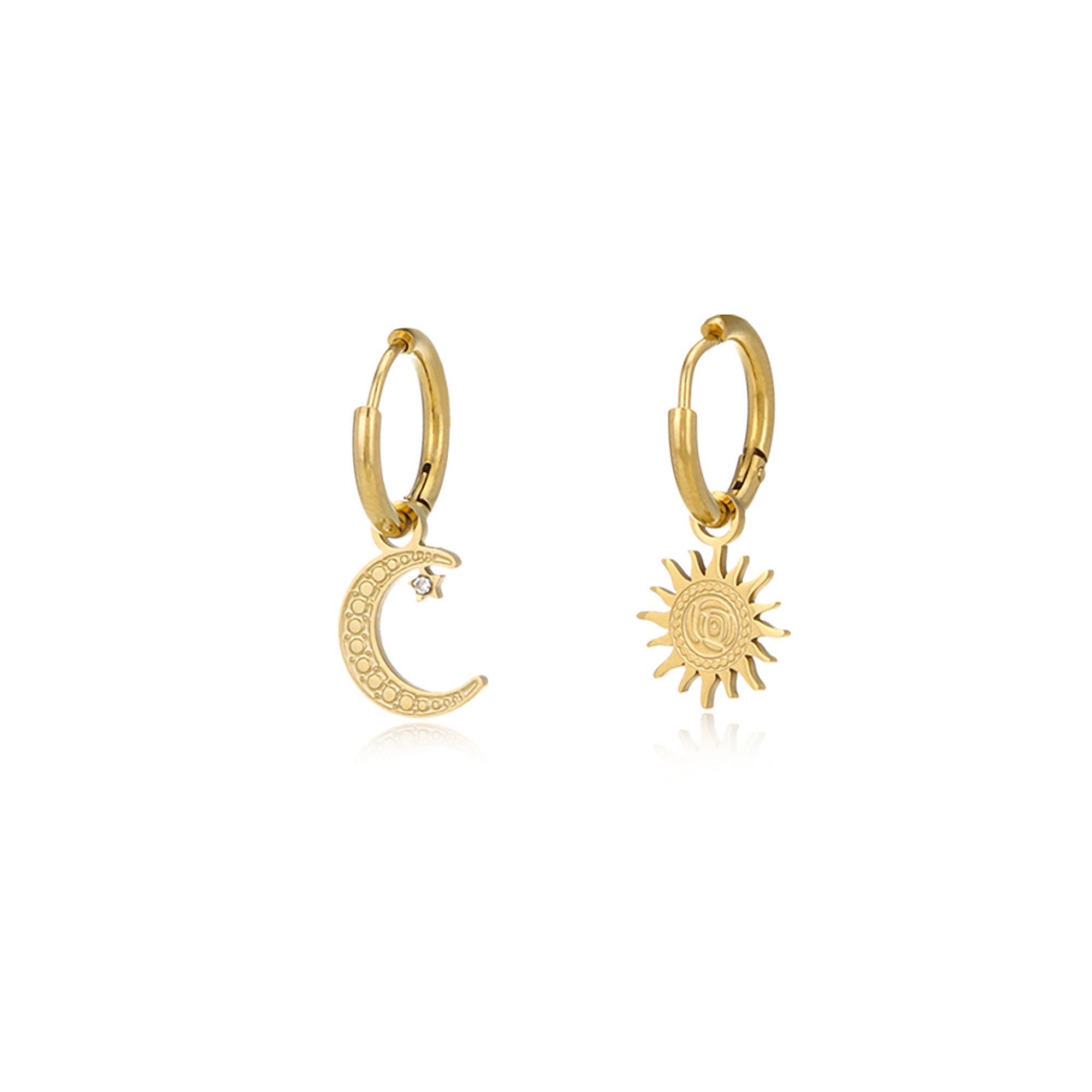 Sun and clearance star earrings