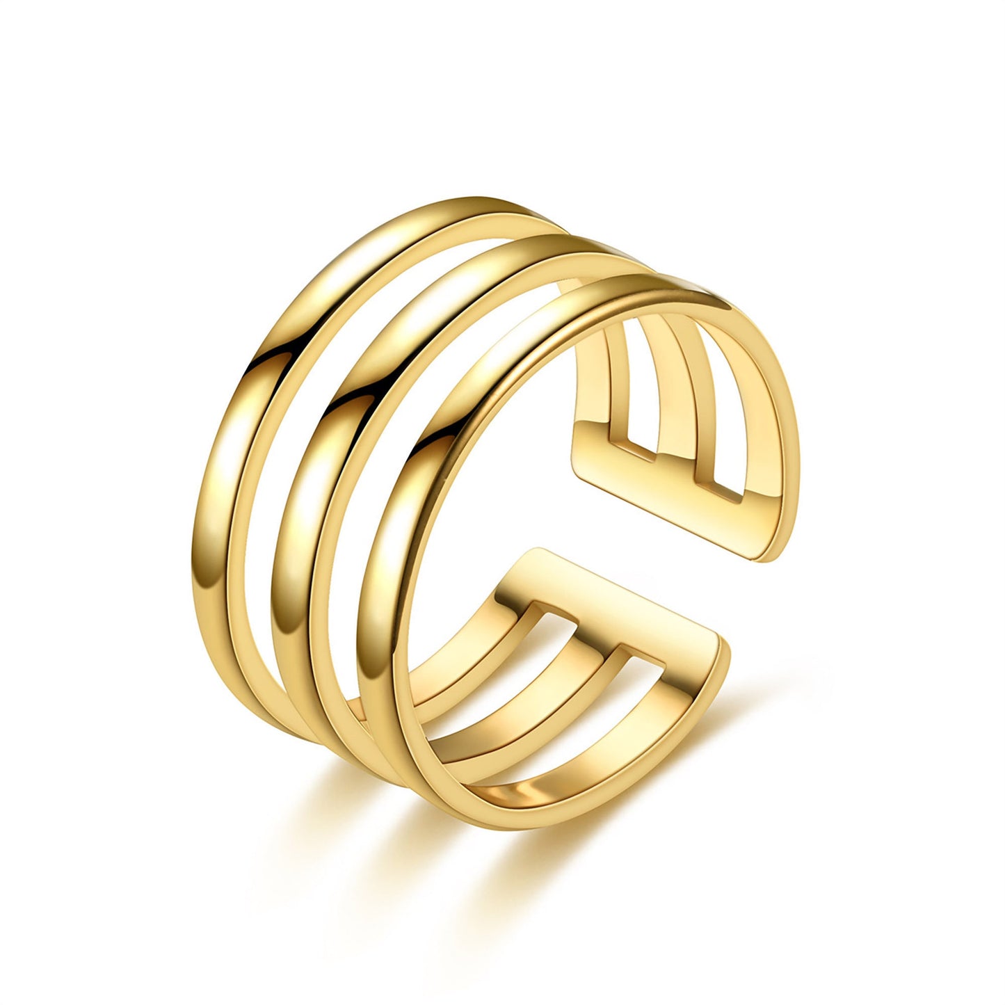 Titanium Adjustable Hollow Couple Ring, Non Tarnish Ring, Men Ring, Waterproof Ring, Stacking Ring,