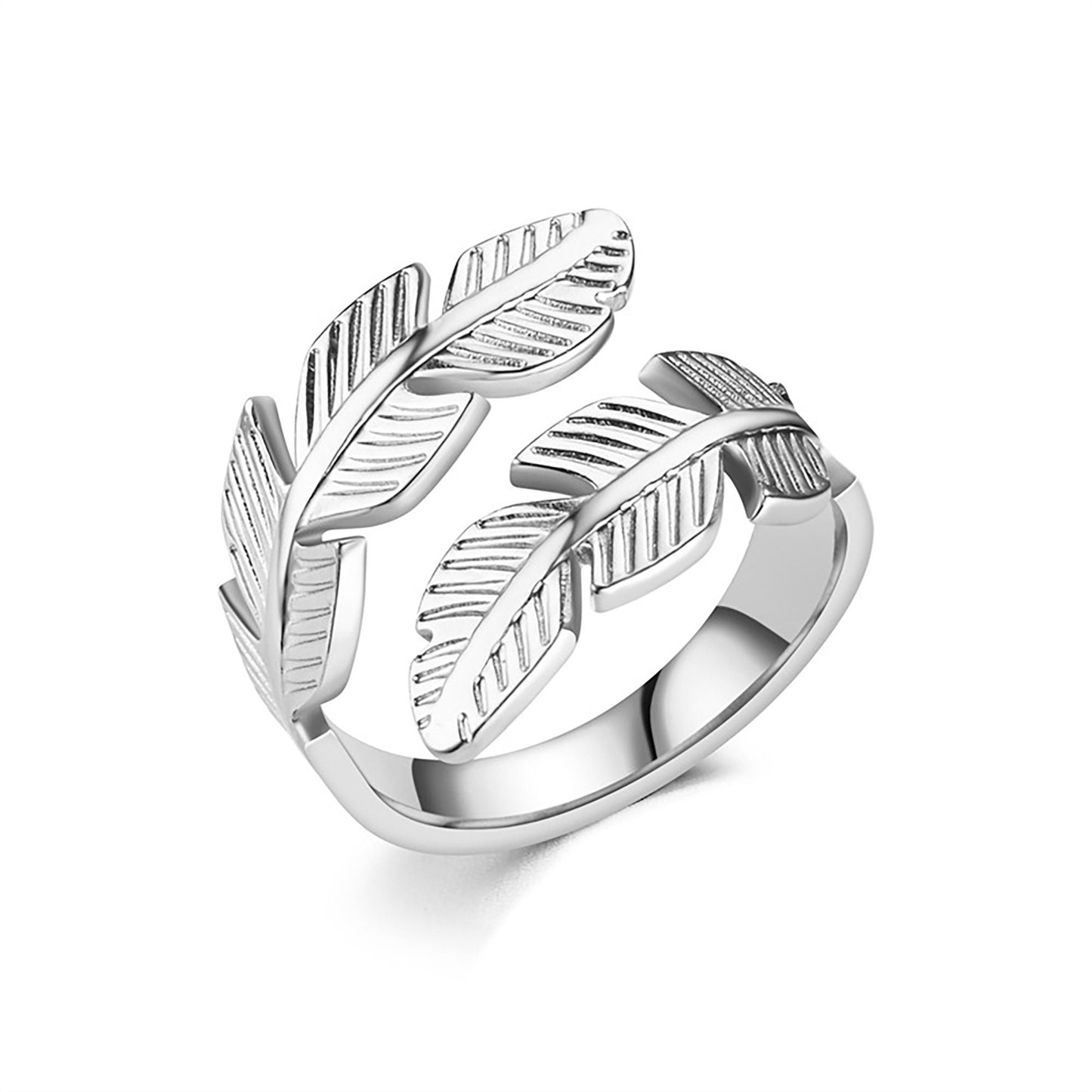 Titanium Adjustable Leaf Couple Ring, Non Tarnish Ring, Men Ring, Waterproof Ring, Stacking Ring,