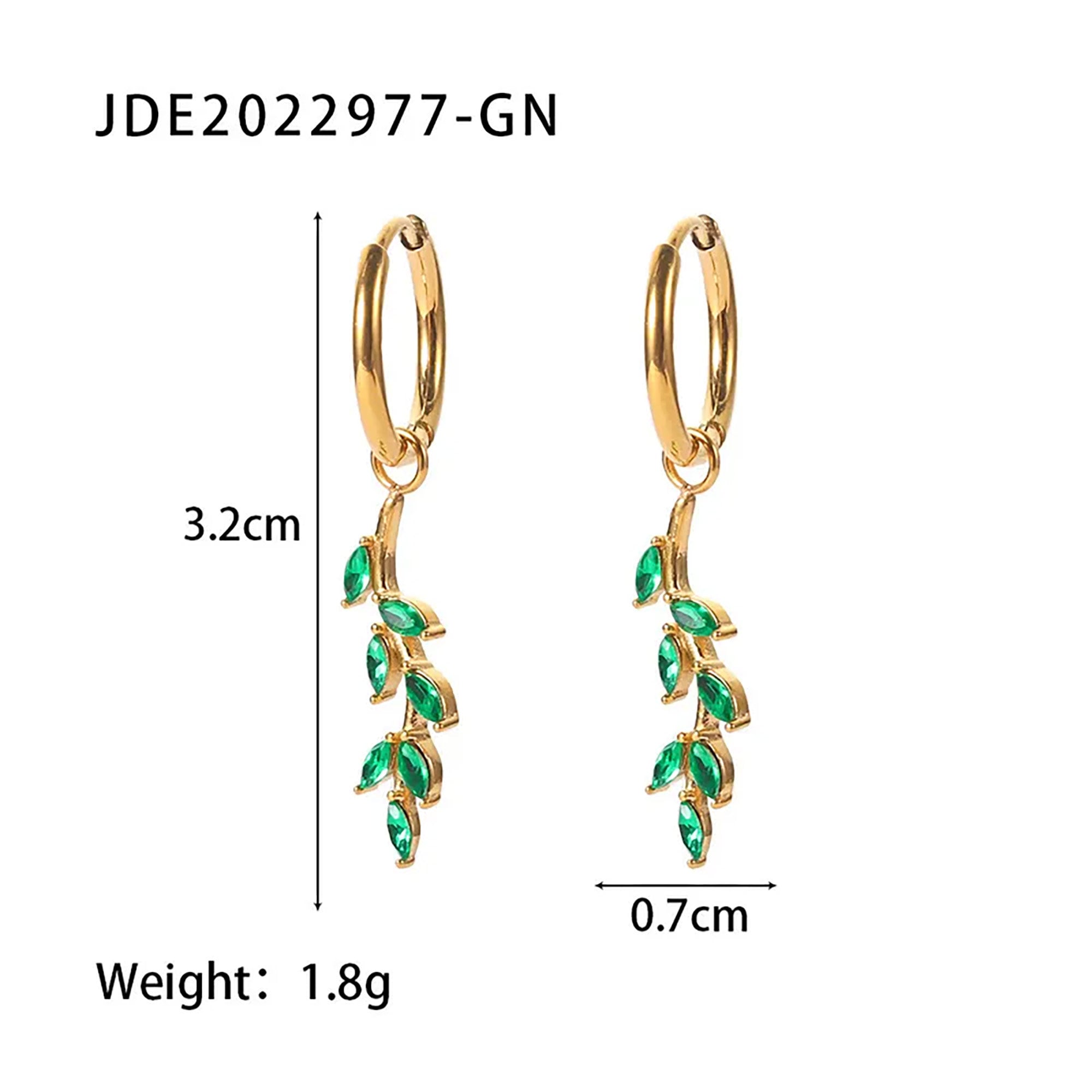 Venetian Princess Green Titanium Earrings - Kennedy
