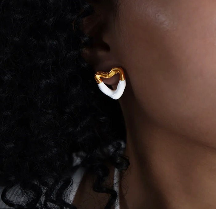 Titanium Hollow Heart Earrings, Non Tarnish, Implant Grade Titanium Waterproof Earrings, Vintage Style Earrings, Minimalist